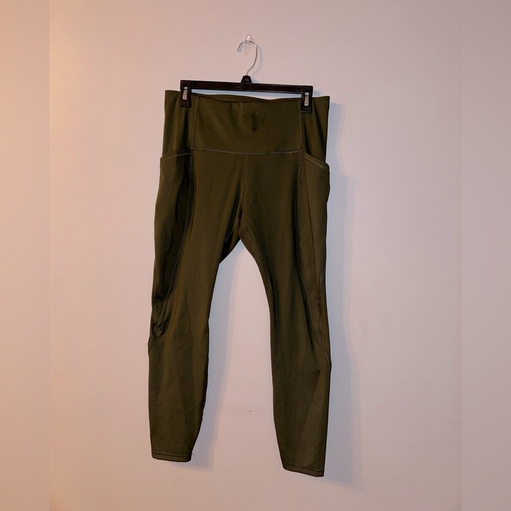 Green full length leggings